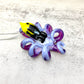Purple Pansy Inspired Octopus Pendant Necklace
