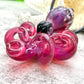 Telemagenta Octopus Pendant with Black & White Accent Speckles