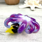 Purple Pansy Inspired Octopus Pendant Necklace