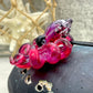 Telemagenta Octopus Pendant with Black & White Accent Speckles