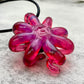 Telemagenta Octopus Pendant with Black & White Accent Speckles