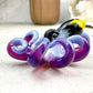 Purple Pansy Inspired Octopus Pendant Necklace