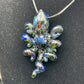 Dark Green Blue Multi Octopus Pendant with Green Exotic Accents