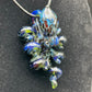 Dark Green Blue Multi Octopus Pendant with Green Exotic Accents