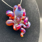 Hazy Red Lokis Lipstick Octopus Pendant