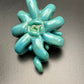 Silver Teal Octopus Pendant with Green Exotic Accents
