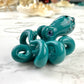 Teal Octopus Pendant with Black & White Accents