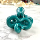 Teal Octopus Pendant with Black & White Accents