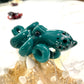 Teal Octopus Pendant with Black & White Accents
