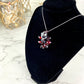 Blood Red Rising Phoenix Octopus Pendant with Black and White Accents