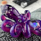 Royal Jelly Purple Octopus Pendant with Gilson Opal and Black & White Accent Speckles