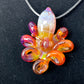 Orange/Purple Haze Octopus Pendant with Amber Purple Accents