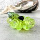 Lime Green Ectoplasm Octopus Pendant with Black and White Accents