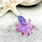 Rose Quartz Octopus Pendant with Amber Purple Accents