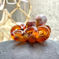 Orange/Purple Haze Octopus Pendant with Amber Purple Accents