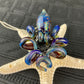 Dark Green Blue Multi Octopus Pendant with Green Exotic Accents