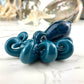 Vibrant Peacock Octopus Pendant with Berry Gumbolt Accents