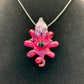 Hot Pink Octopus Pendant with Black and White Accents