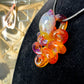 Orange/Purple Haze Octopus Pendant with Amber Purple Accents