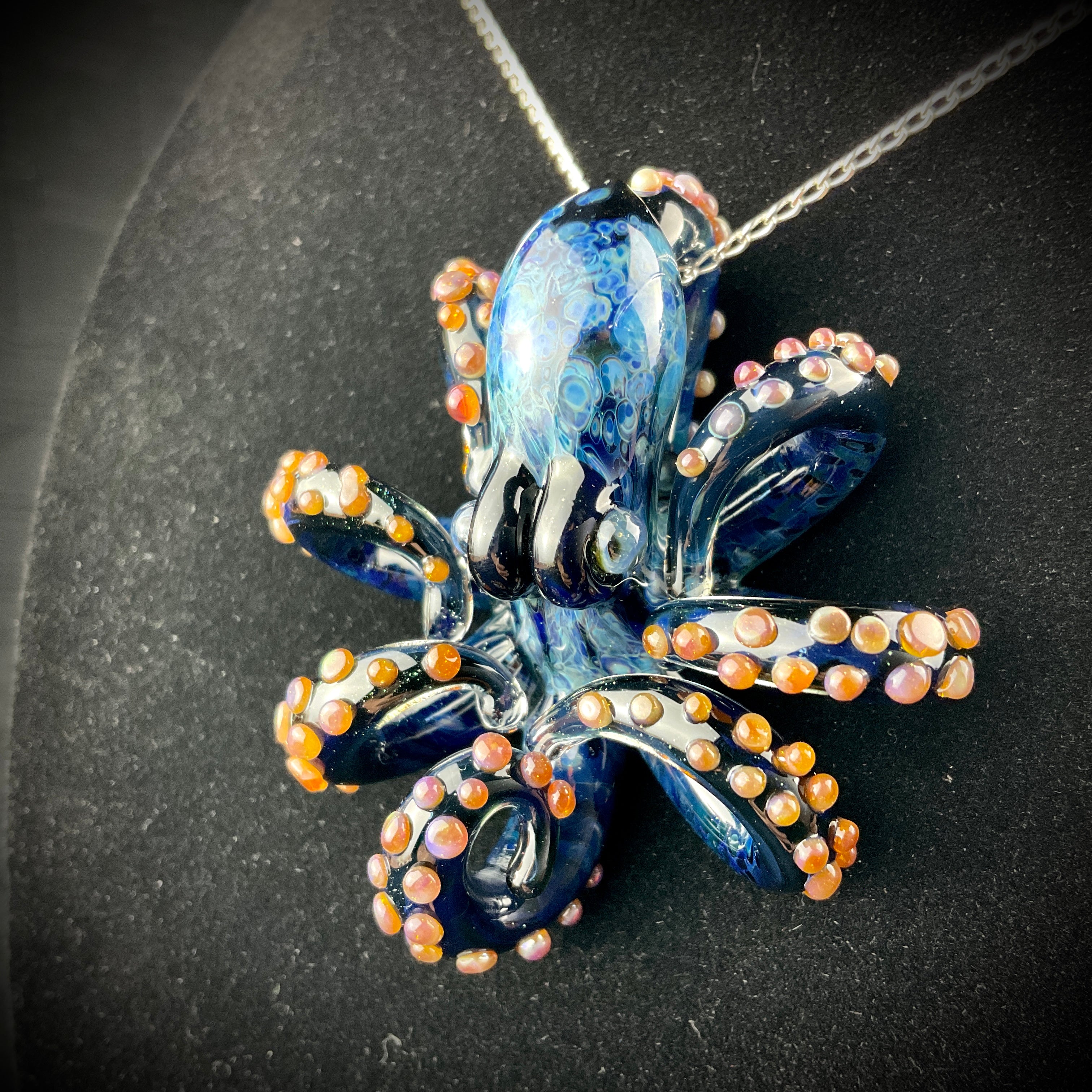 Glass deals octopus pendant