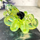 Lime Green Ectoplasm Octopus Pendant with Black and White Accents