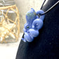 Blue Lavender Octopus Pendant with Amber Purple Accents