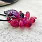 Hot Pink Octopus Pendant with Black and White Accents
