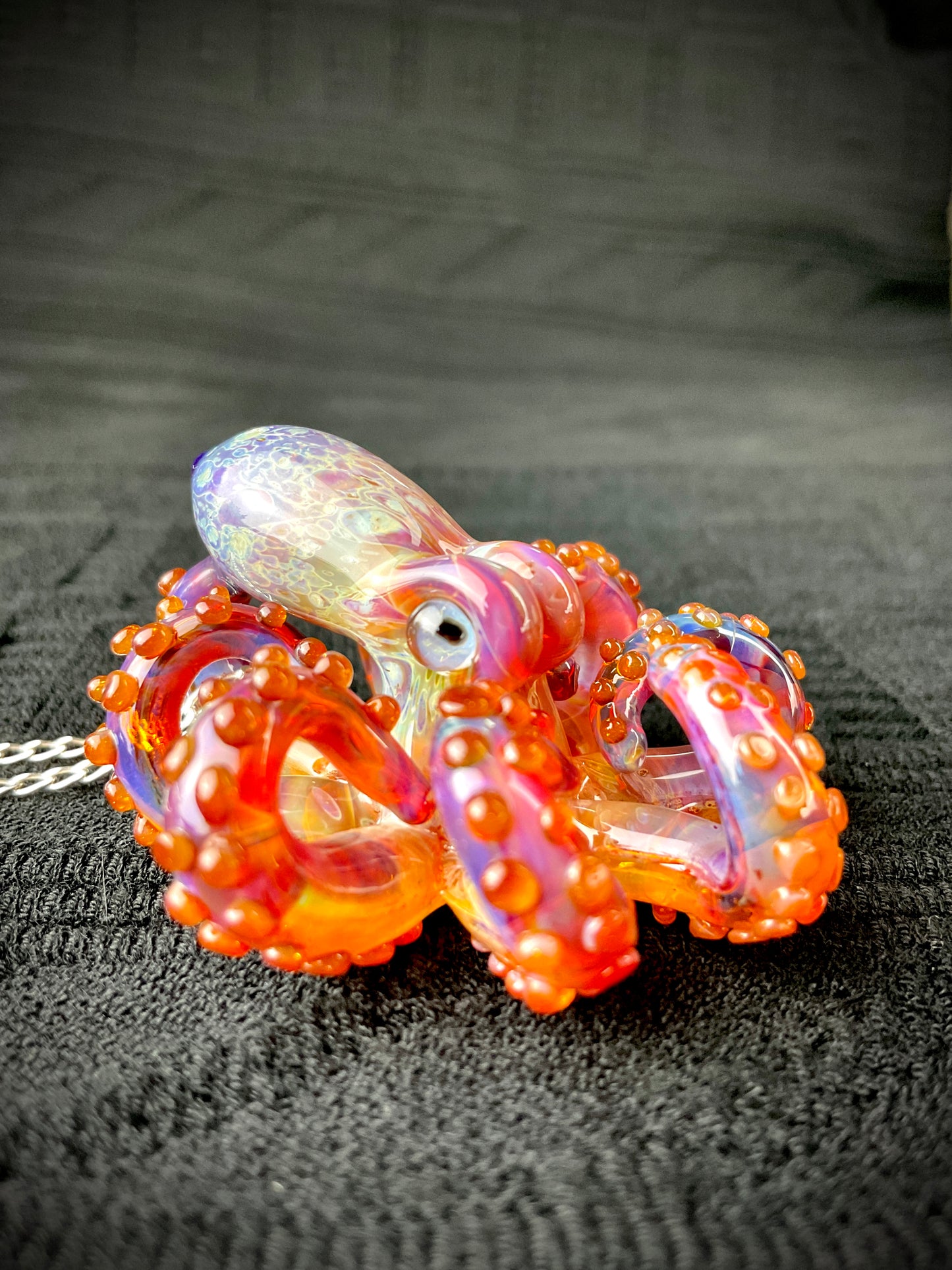 Amber Purple Octopus Pendant Caramel Suckers