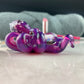 Royal Jelly Purple Octopus Pendant with Gilson Opal and Black & White Accent Speckles