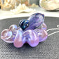 Opal Lavender Octopus Pendant with Blue Green Accents