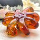 Orange/Purple Haze Octopus Pendant with Amber Purple Accents