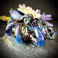 Dark Green Blue Multi Octopus Pendant with Green Exotic Accents