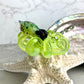 Lime Green Ectoplasm Octopus Pendant with Black and White Accents