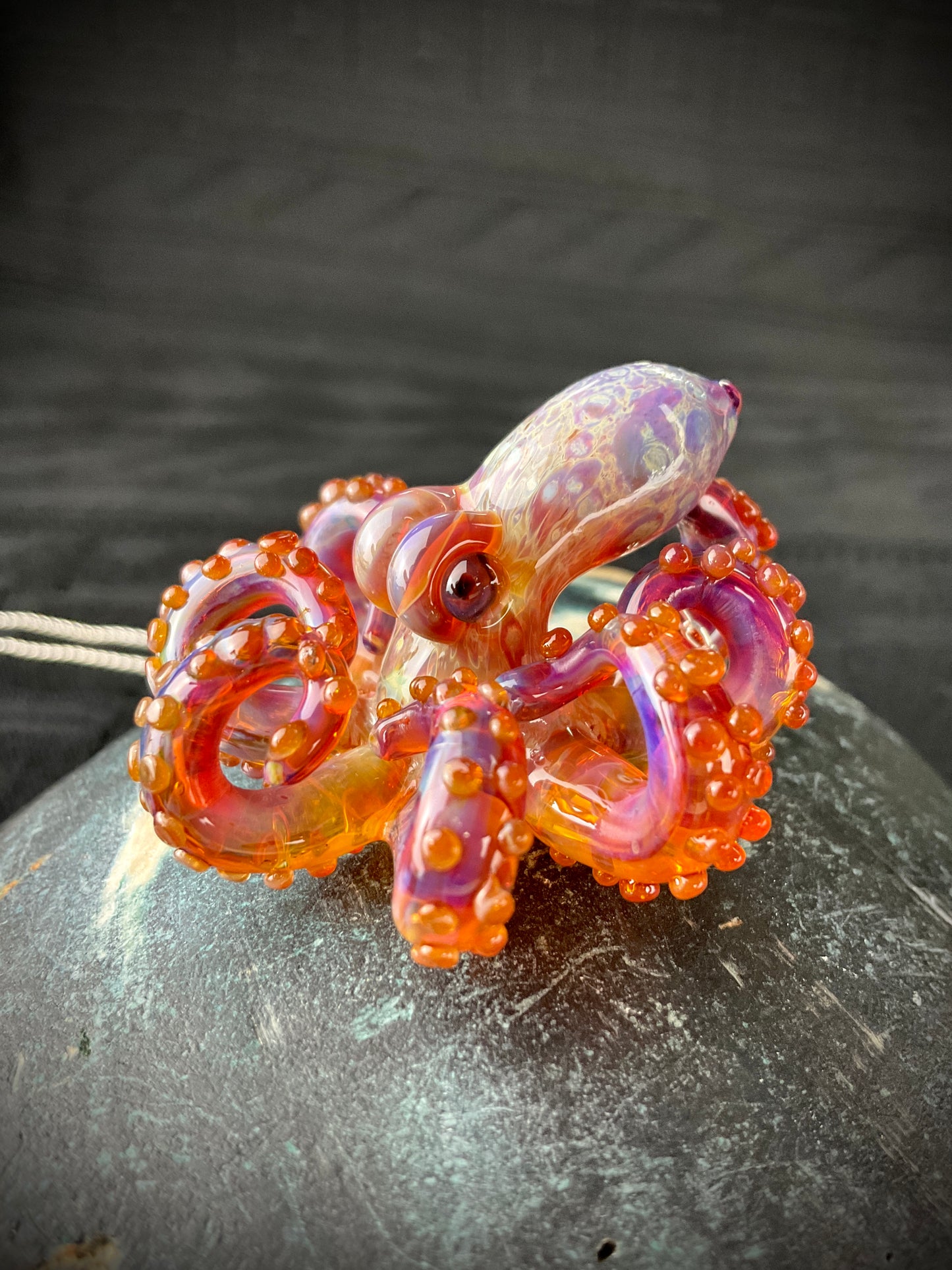 Amber Purple Octopus Pendant Caramel Suckers