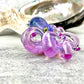 Rose Quartz Octopus Pendant with Amber Purple Accents