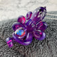 Royal Jelly Purple Octopus Pendant with Gilson Opal and Black & White Accent Speckles