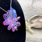 Rose Quartz Octopus Pendant with Amber Purple Accents